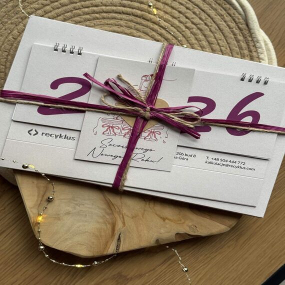 kalendarz i kartka noworoczna